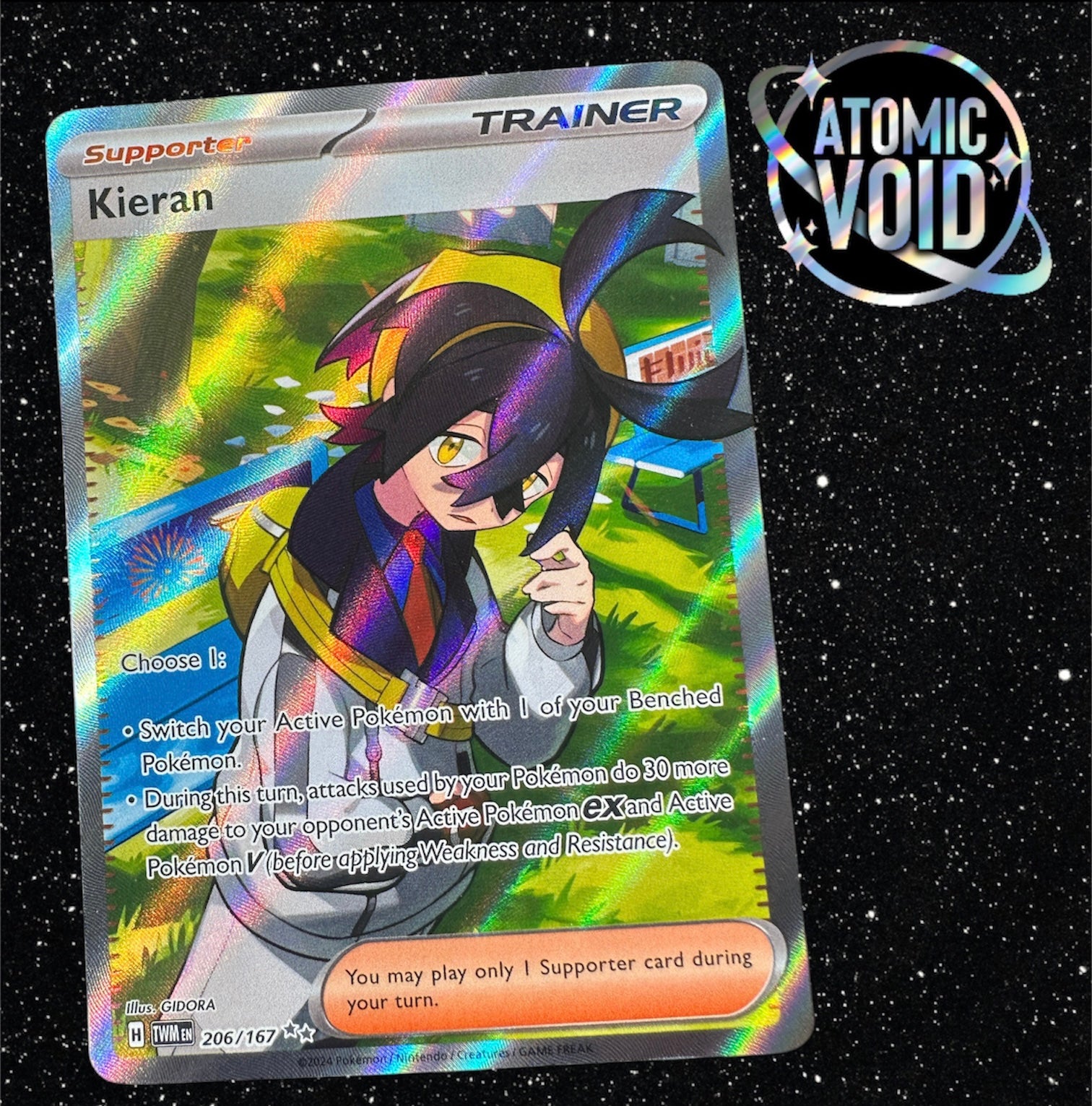 KIERAN - Twilight Masquerade - Full Art 206/167 Atomic Void KIERAN - Twilight Masquerade - Full Art 206/167 Atomic Void