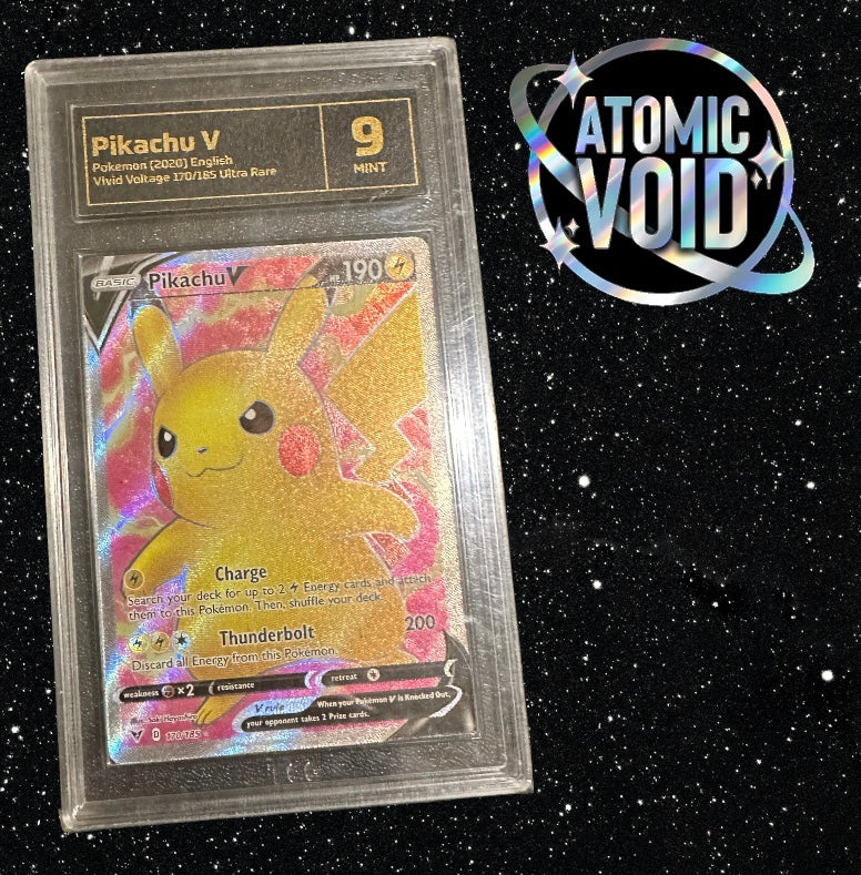 PIKACHU V - Vivid Voltage - Full Art 170/185 - Graded TCG 9