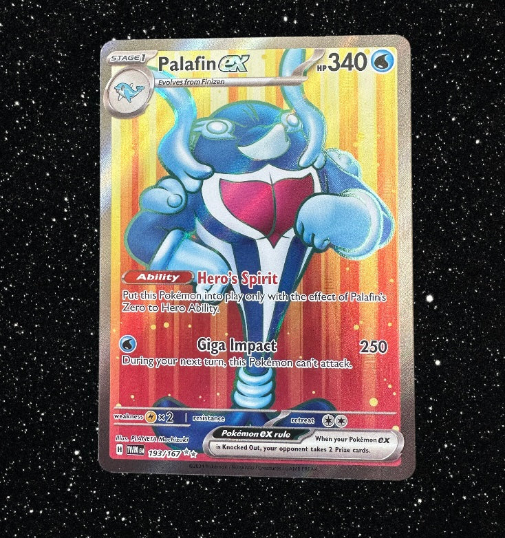 PALAFIN ex Secret Rare Full Art Holo 193/167 Twilight Masquerade