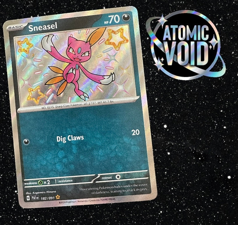 SNEASEL - Shiny Secret Rare - Paldean Fates 182/091