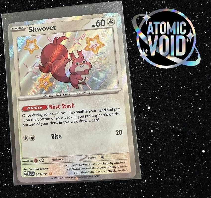 SKWOVET - Shiny Secret Rare - Paldean Fates 205/091