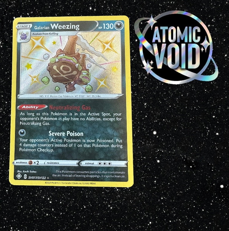 Galarian Wheezing Shining Fates Holo SV077/SV122