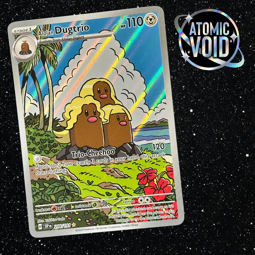 Alolan Dugtrio Full Art - Surging Sparks 208/191