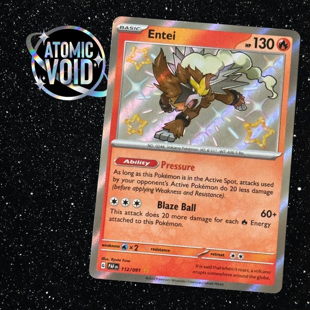 Entei - Shiny Secret Rare - Paldean Fates 112/091