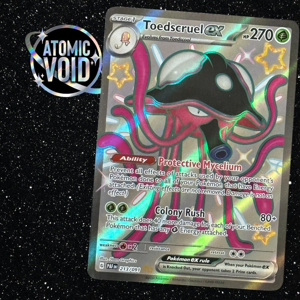 Toedscruel ex Full Art - Paldean Fates 213/091 Atomic Void Toedscruel ex Full Art - Paldean Fates 213/091 Atomic Void