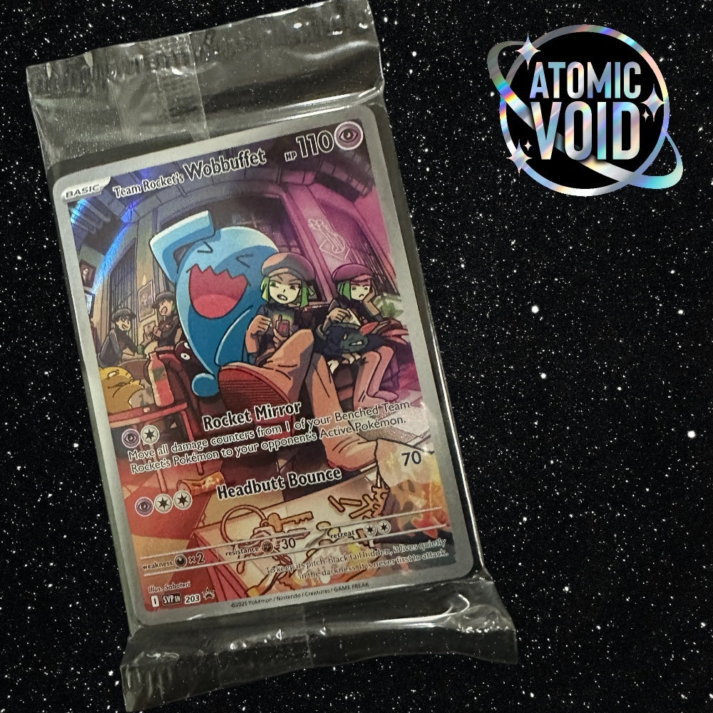 Wobbuffet SVP203 - Pokmon Destined Rivals ETB Promo - Sealed Atomic Void Wobbuffet SVP203 - Pokmon Destined Rivals ETB Promo - Sealed Atomic Void