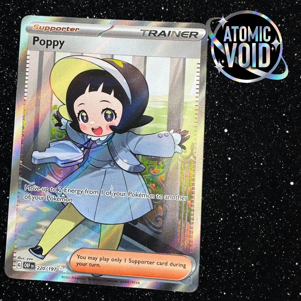 Poppy Full Art 220/197 - Obsidian Flames Atomic Void Poppy Full Art 220/197 - Obsidian Flames Atomic Void