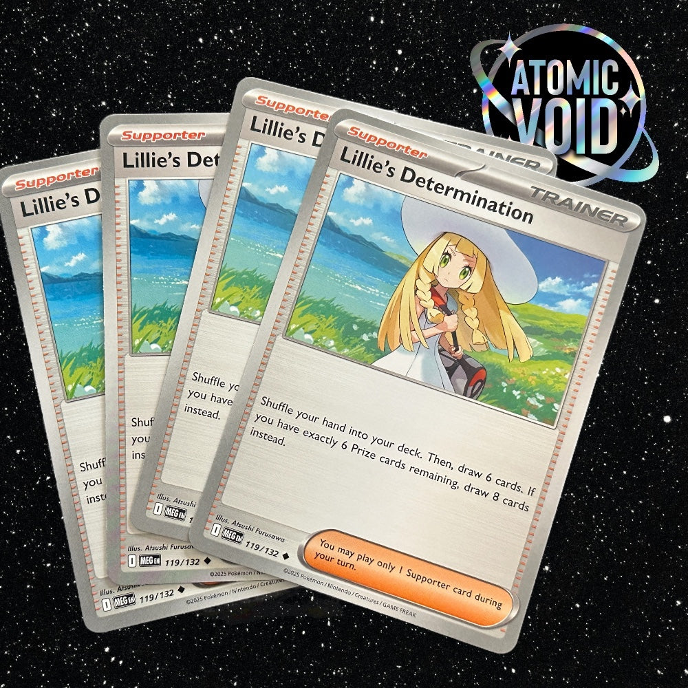 Lillie’s Determination 119/132 MEG Trainer Play Set - 4 x Cards