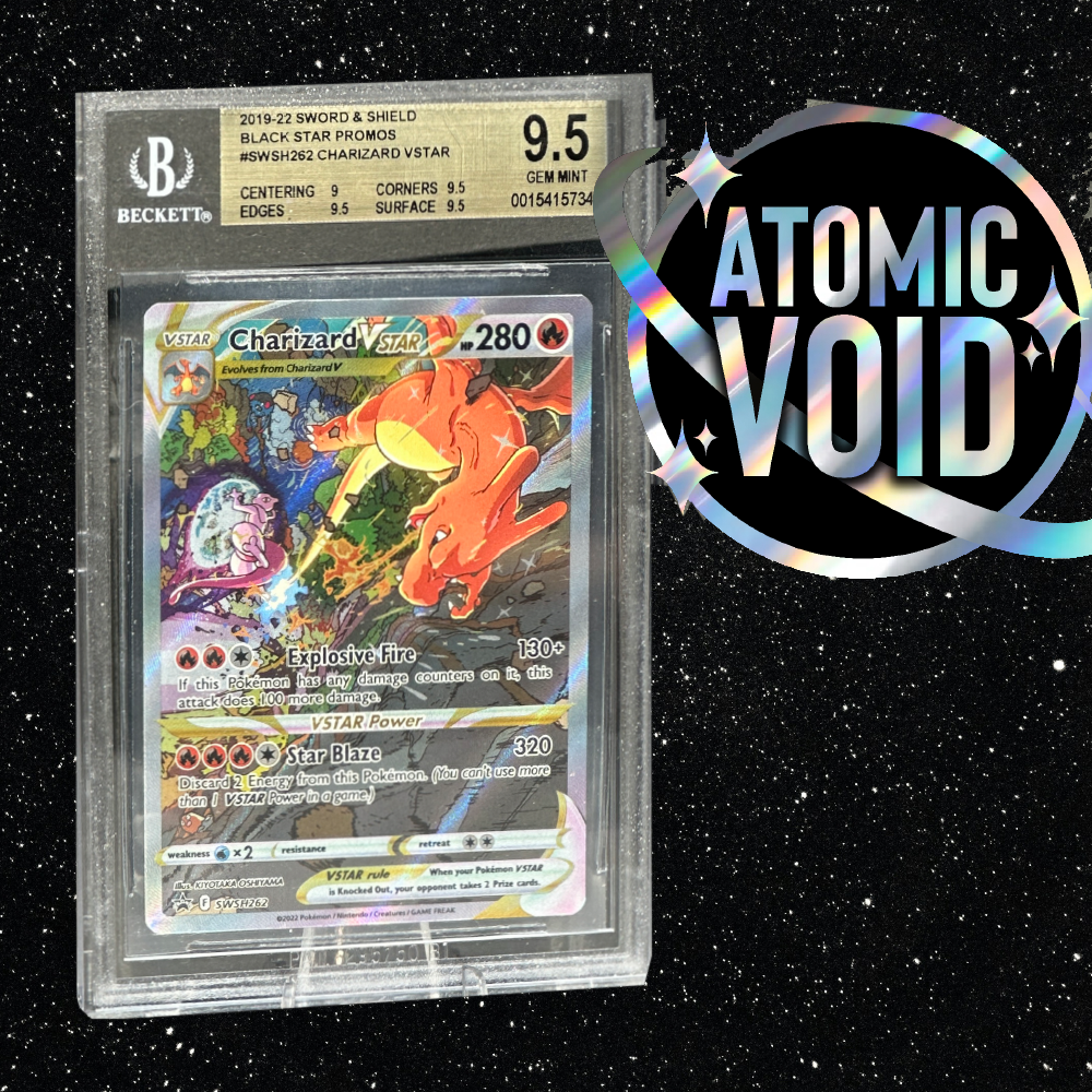 Charizard VSTAR SWSH262 Black Star Promo Full Art Holo BGS Beckett 9.5 GEM MINT