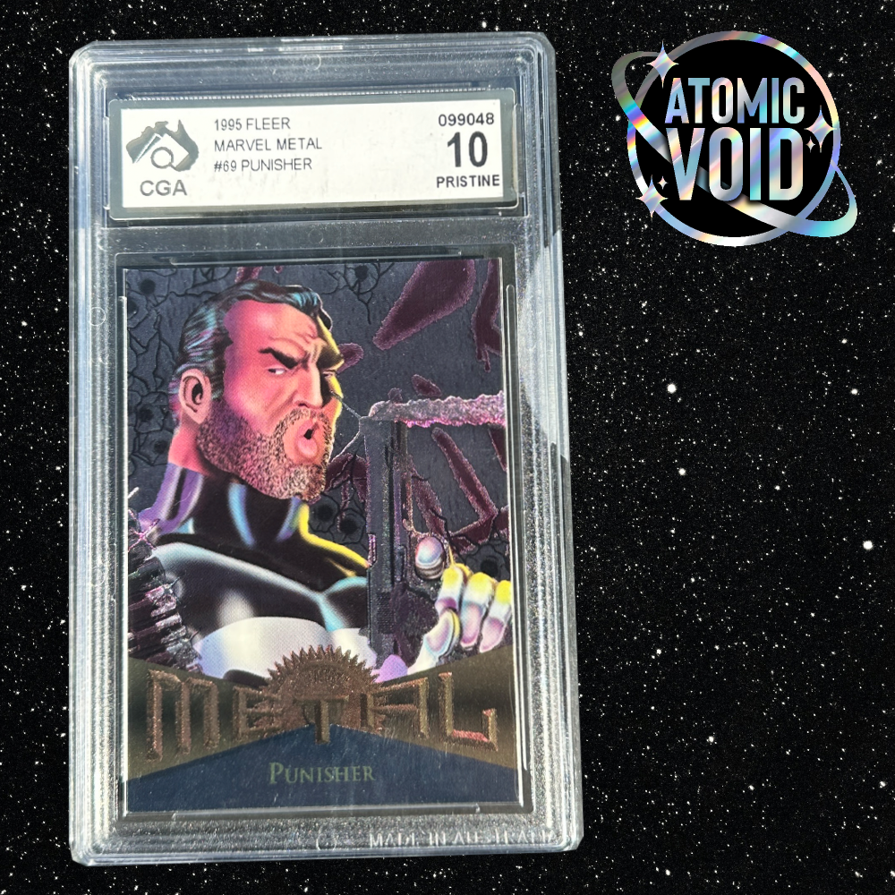 Punisher 1995 FLEER Marvel Metal #69 HOLO CGA 10 PRISTINE
