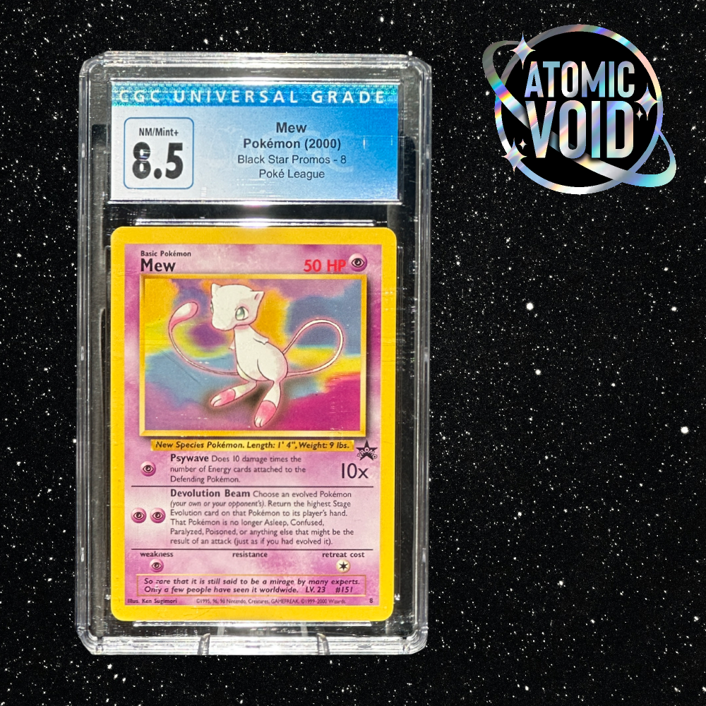 Mew (2000) Black Star Promo #8 Graded CGC 8.5 Poké League