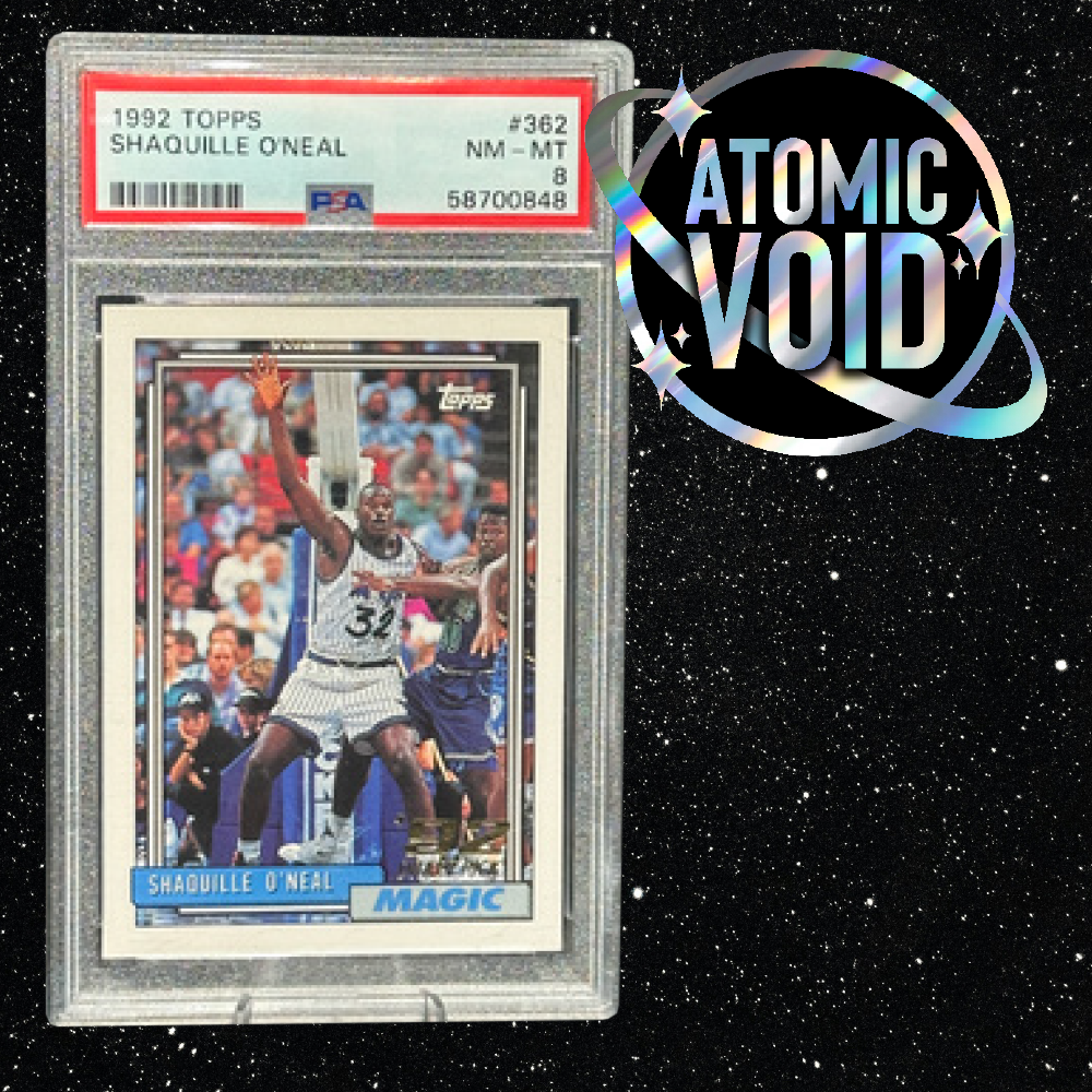 Shaquille O'Neal TOPPS 1992 Rookie Draft Pick #362 PSA 8