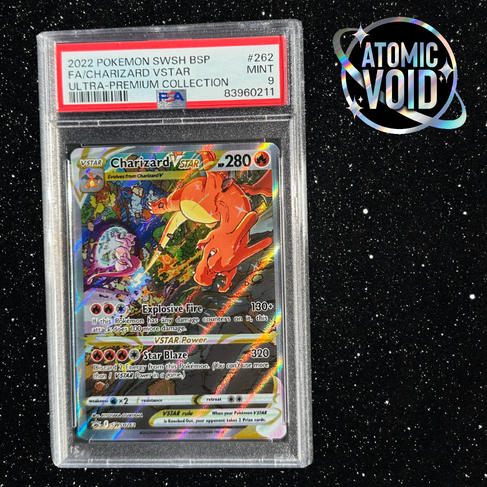 Charizard VSTAR SWSH262 Black Star Promo Full Art Holo PSA 9 MINT