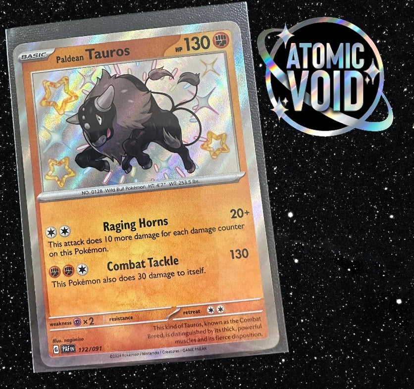 PALDEAN TAUROS - Shiny Secret Rare - Paldean Fates 172/091