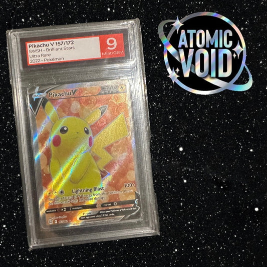 PIKACHU V - Brilliant Stars - Full Art 157/172 - Graded TK 9