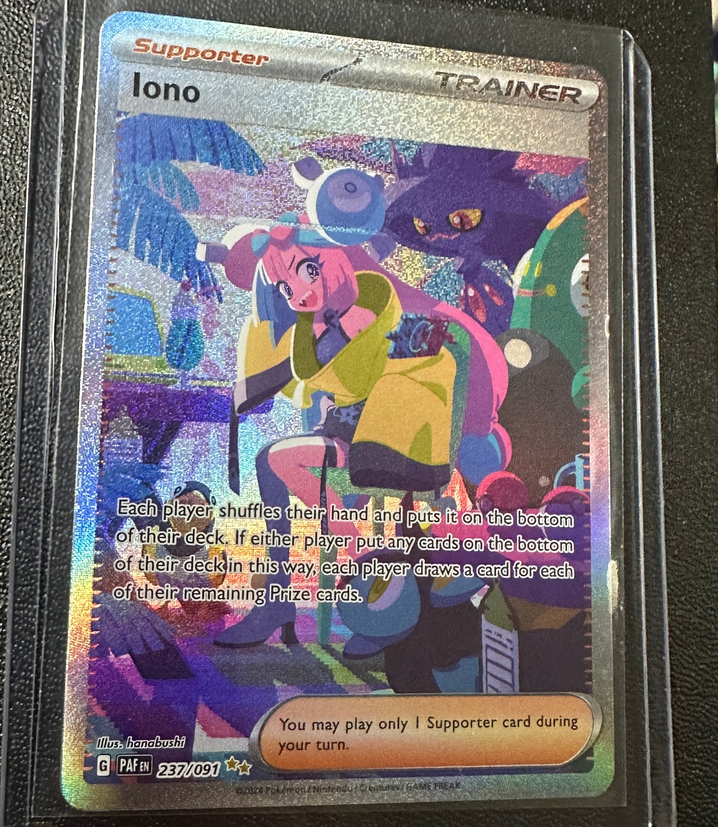 IONO Secret Rare Full Art Holo PALDEAN FATES 237/091