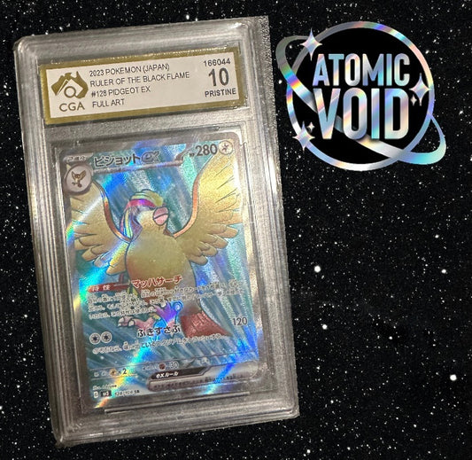 JAPANESE PIDGEOT - Ruler of the Black Flame sV3 128/108 Full Art Secret Rare - Graded CGA 10 Pristine