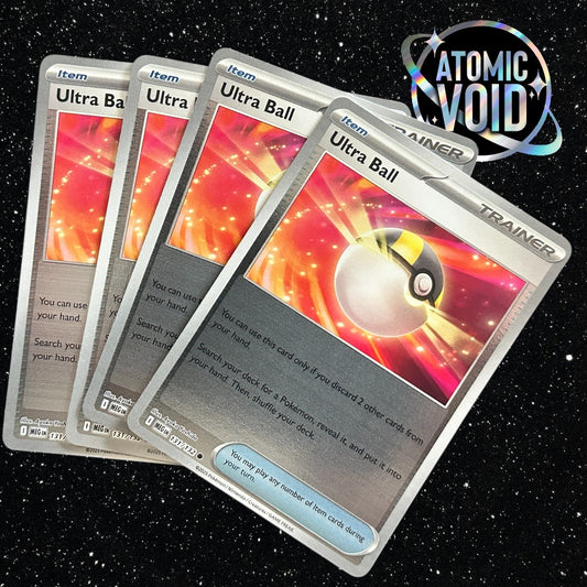 Ultra Ball REVERSE HOLO 131/132 MEG Trainer Play Set - 4 x Cards