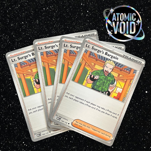 Lt. Surge’s Bargain 120/132 MEG Trainer Play Set - 4 x Cards