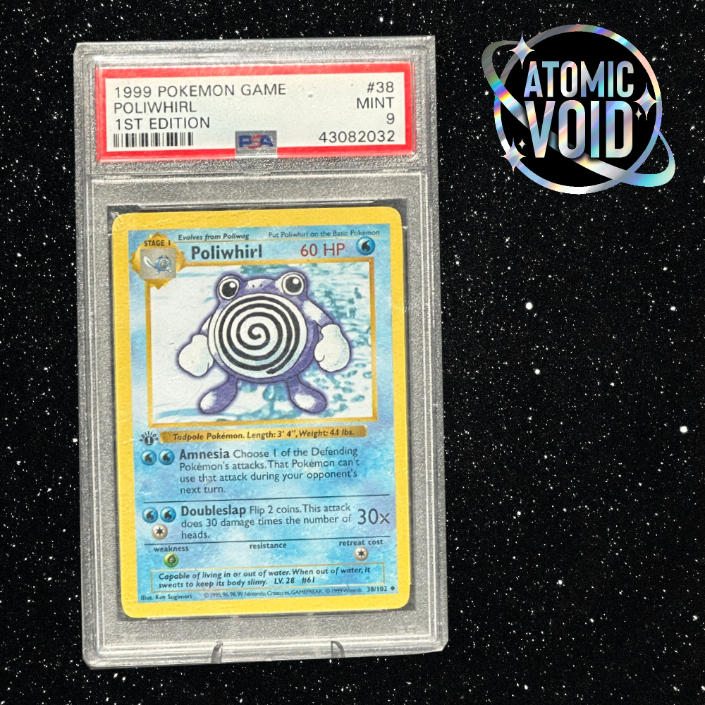 First Edition 1999 Poliwhirl Shadowless #38 MINT PSA 9